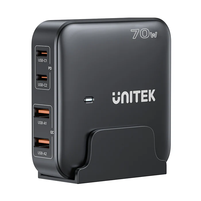 מטען 4 יציאות Unitek P1228ABK01-EU 70W