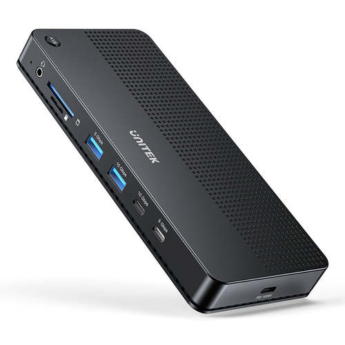 תחנת עגינה אוניברסלית UNITEK D1103A01 Dual 4K KVM 13 in 1   