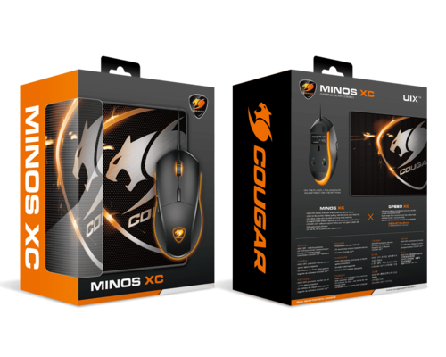 עכבר גיימינג + פד (סט) COUGAR Gamnig Mouse Minos XC + PAD