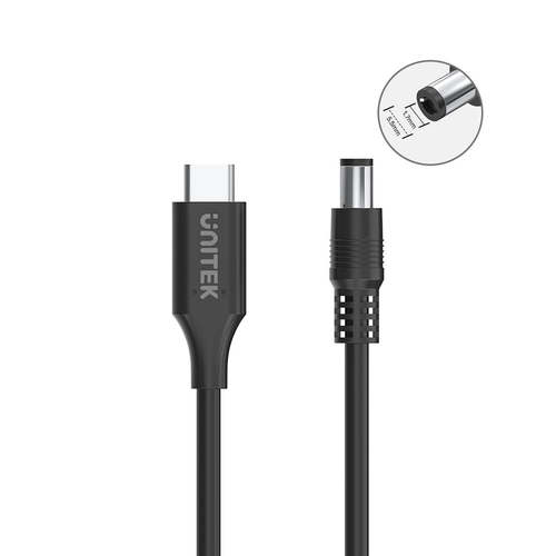 כבל טעינה 65W USB C ל-DC DC שקע 5.5 x 1.7 מ