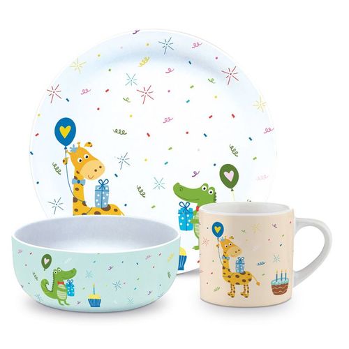 סט אוכל לילדים Croco&Giraffe Kids Set