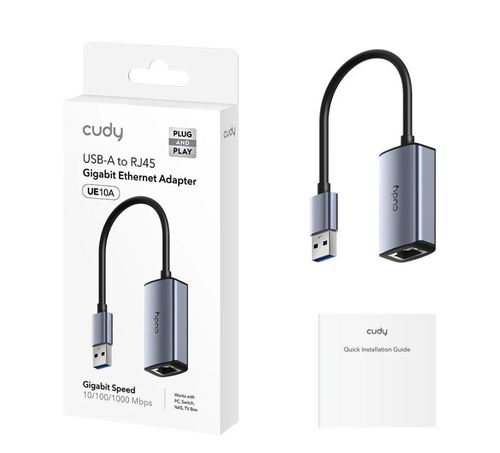  UE10A 1.0 USB-A to Gigabit Ethernet Adapter CUDY 