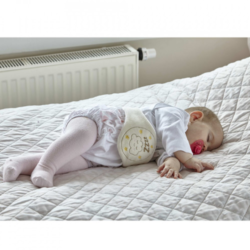 חגורת בטן לבנה Sleepy Cloud עם גרעיני דובדבן להקלה על גזים BabyJem