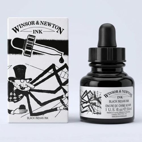 דיו לציור 30 מל Winsor & Newton Black Indian Ink