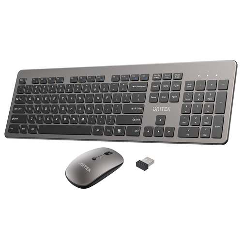 סט מקלדת ועכבר דק Unitek SlimDuo 2.4GHz T054AGY01