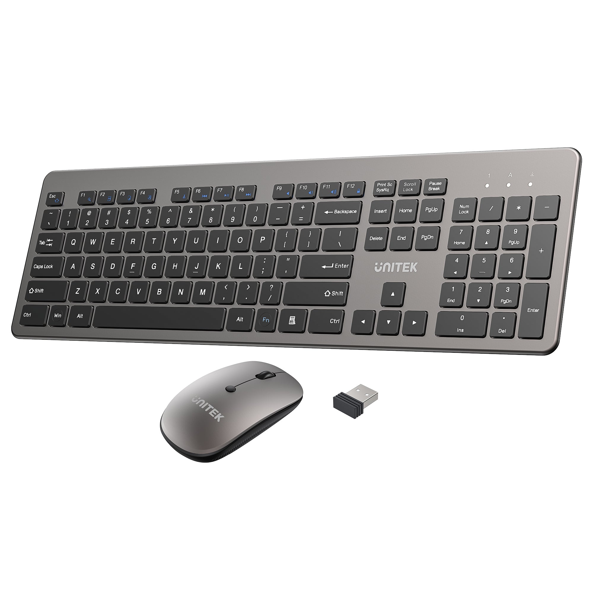 סט מקלדת ועכבר דק Unitek SlimDuo 2.4GHz T054AGY01
