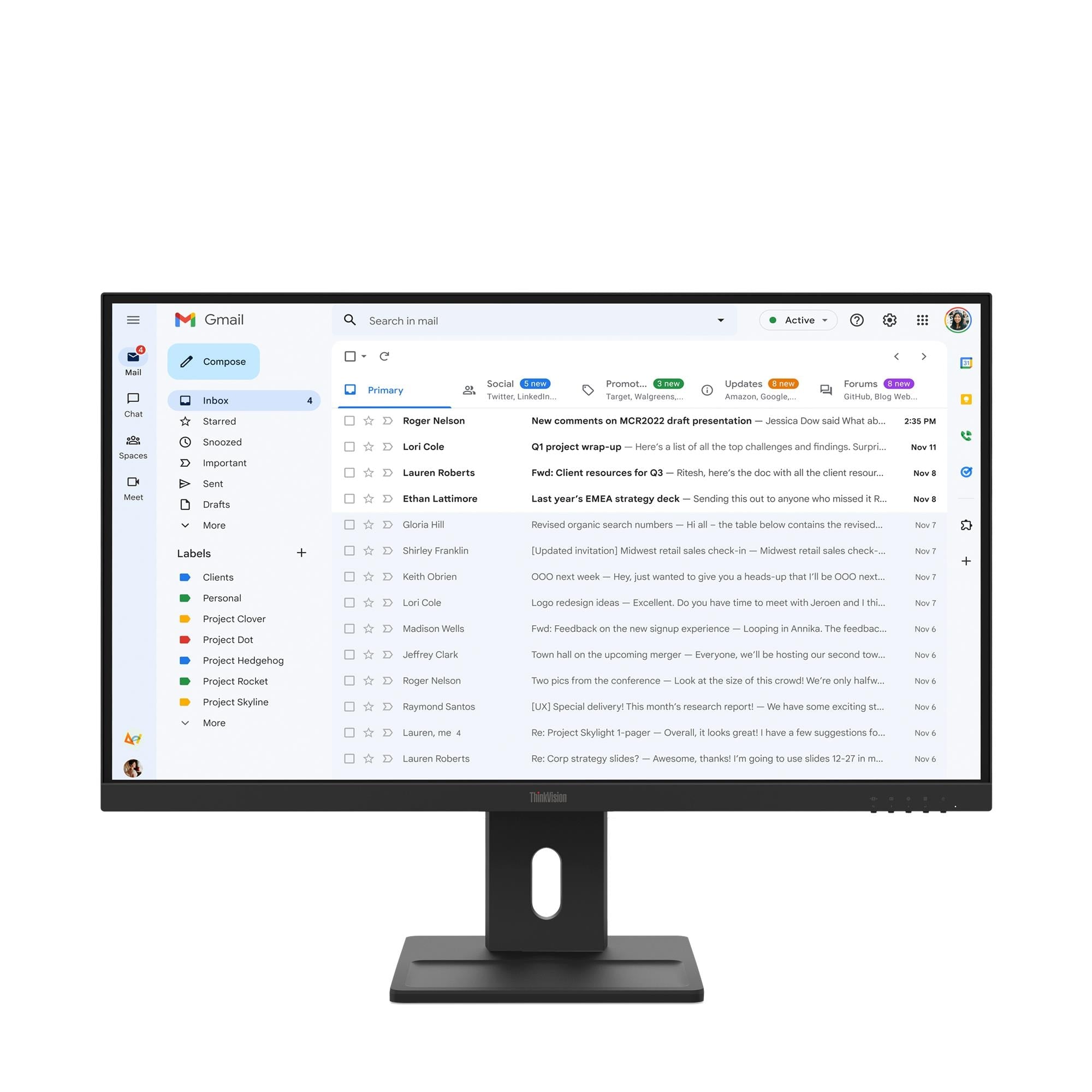 מסך מחשב LENOVO ThinkVision E27-40 "27"|1920x1080|Speakers|3YR 64BCMAT4IS 