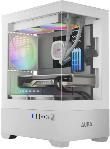 מחשב גיימינג לבן - GPC - SNOW 01 כולל מעבד Ultra 5 225F,כ.מסך RTX 5050 ,זכרון 16GB, אחסון 1TB SSD