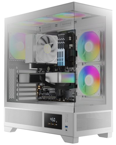 מחשב גיימינג לבן - GPC - SNOW 03 כולל מעבד Ultra 5 225F,כ.מסך RTX 5060 ,זכרון 16GB, אחסון 1TB SSD