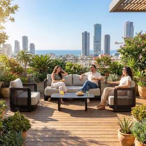 מערכת ישיבה לגינה 2+1+1 כולל שולחן Australia Garden