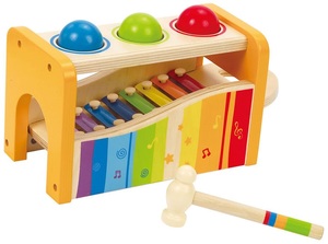 הך פטיש כדורים וקסילופון מעץ מלא