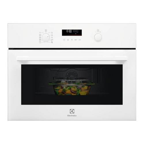 מיקרוגל בנוי משולב גריל 46 ליטר Electrolux ECK5401V Borderless Design זכוכית לבנה