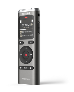 מכשיר הקלטה Philips DVT2075 עם תמלול AI וסיכום פגישות אוטומטי