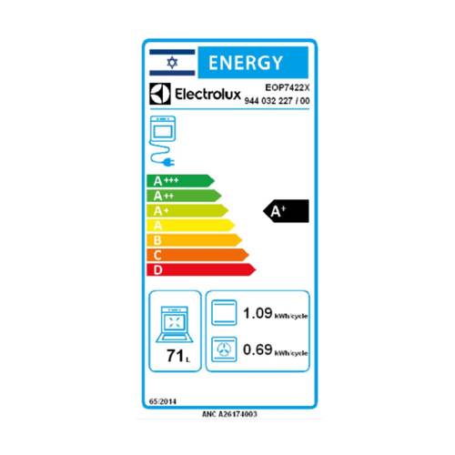 תנור בנוי פירוליטי 71 ליטר Electrolux EOP7422X AirFry SenseCook נירוסטה | גרמניה
