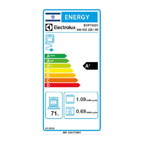 תנור בנוי פירוליטי 71 ליטר Electrolux EOP7422V AirFry SenseCook זכוכית לבנה | גרמניה 