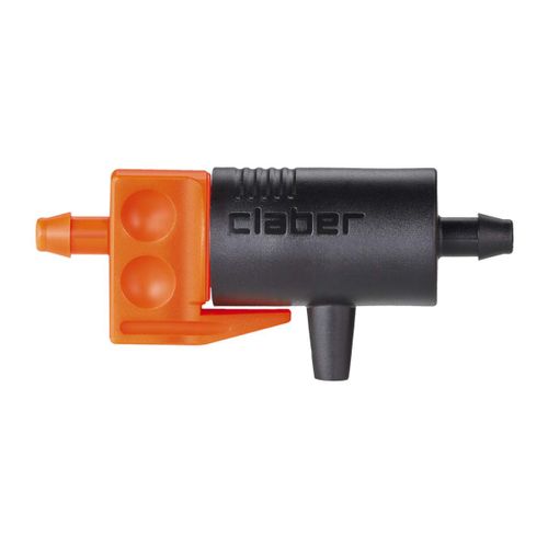 טפטפת קצה מתכווננת CLABER דגם 7028905 להשקיה מקומית עם כיוון 0-6 ליטר לשעה, מתאימה לחיבור על צינור השקיה לגינה ולחקלאות