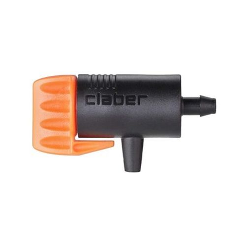 טפטפת קצה מתכווננת Claber 91209 ספיקה 0-6 ליטר לשעה, חבילה של 10 יחידות לצנרת 4-6 מ