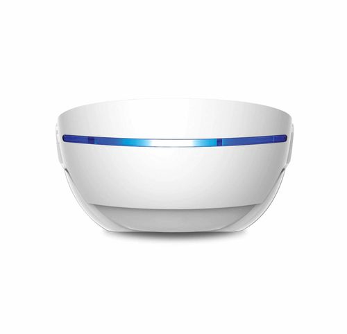 חרקן יתושים בעיצוב חללית עם תאורת UV ולוחות דבק מתחלפים, הספק 20W, פתרון שקט וידידותי לסביבה לבית ועסקי מזון