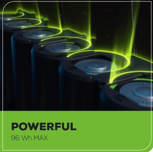 סוללת ליתיום GREENWORKS 24V 4 אמפר דגם 99583 עם תאי Panasonic יפניים, מחוון טעינה דיגיטלי ונורית LED דיאגנוסטית, תואמת למעל 125 כלי עבודה בפלטפורמת 24V