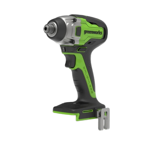 מברגת אימפקט נטענת מקצועית GREENWORKS דגם GD24ID3 24V עם מנוע Brushless, מומנט 300Nm, 3 דרגות מהירות ותאורת LED מובנית לעבודות DIY מקצועיות