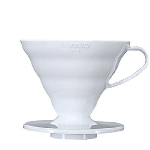 דריפר פלסטיק לחליטת קפה פילטר 02 HARIO V60 White