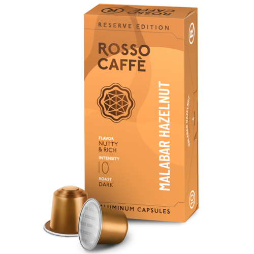 10 קפסולות אלומניום אזוג לוז rosso caffe חוזק 10