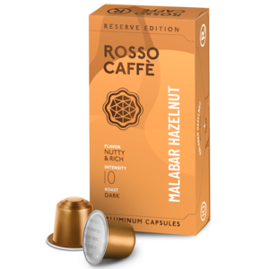 10 קפסולות אלומניום אזוג לוז rosso caffe חוזק 10