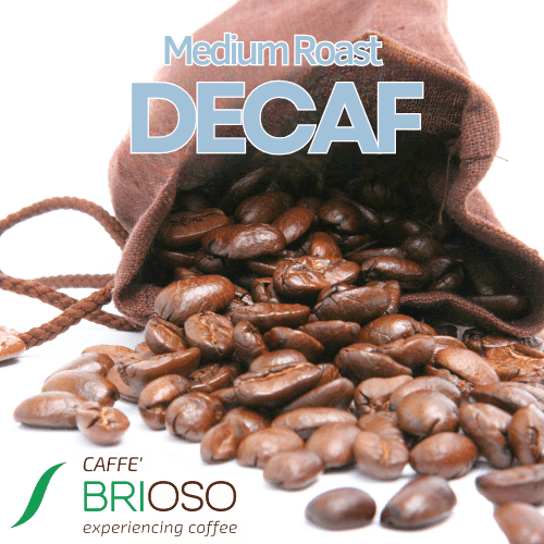 250 גרם פולי קפה בריוסו נטול בינוני Caffe Brioso Decaf Medium Roast