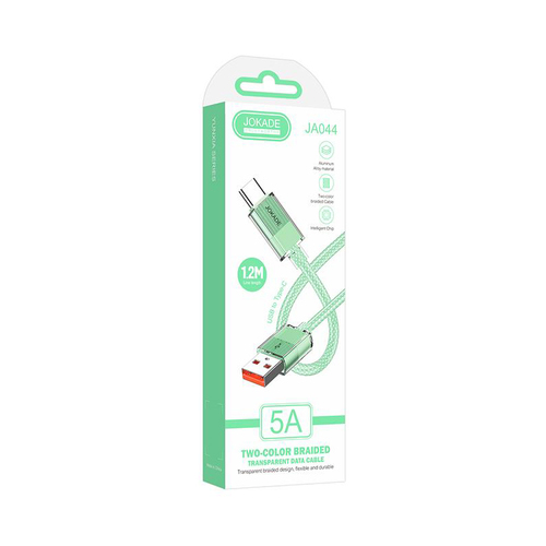 כבל טייפ סי מהיר 5A יוקרתי JA044 - ירוק