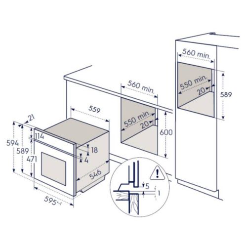 תנור בנוי 71 ליטר Electrolux EOH6221V SurroundCook 3D זכוכית לבנה | גרמניה