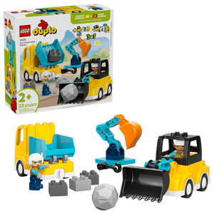לגו DUPLO – דגם 3 ב-1 כלי רכב לעבודות בנייה (10475)