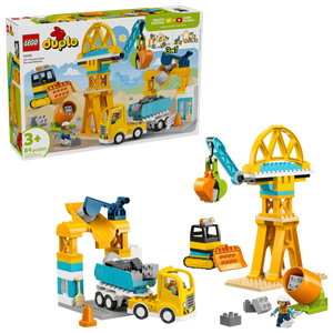 לגו DUPLO – דגם 3 ב-1 אתר בנייה וכלי רכב לעבודות בנייה (10476) LEGO