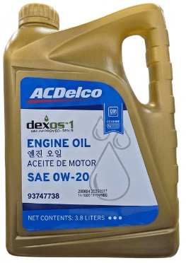 שמן מנוע ACDelco 0W-20 | ‏3.8 ליטר