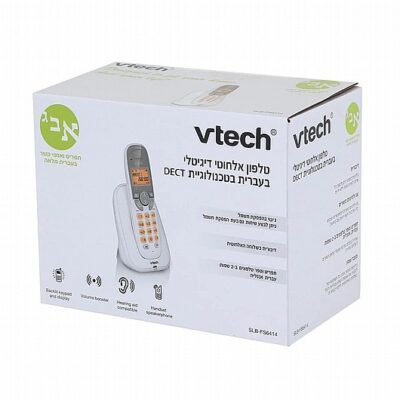 טלפון אלחוטי בודד בעברית מלאה VTech FS6414A