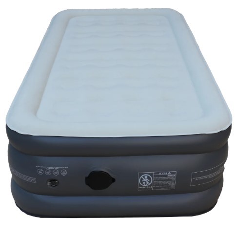 מזרן מתנפח עבה ליחיד כולל משאבה צבע אפור Glamp GTSAB46