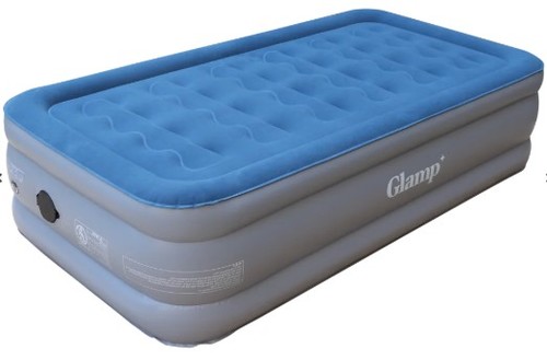מזרן מתנפח עבה ליחיד כולל משאבה צבע כחול Glamp GTSAB46
