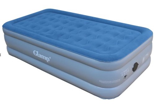 מזרן מתנפח עבה ליחיד כולל משאבה צבע כחול Glamp GTSAB46