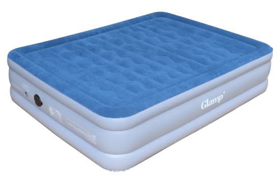 מזרן מתנפח עבה זוגי כולל משאבה צבע כחול Glamp GTDAB46