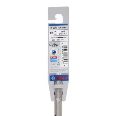 מקדח SDS מידה 12*260 BOSCH PLUS-5X