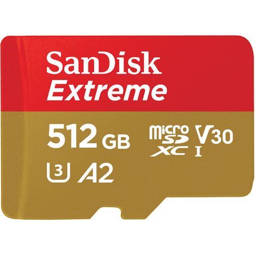 כרטיס זיכרון SanDisk 512GB Extreme UHS-I micro SD