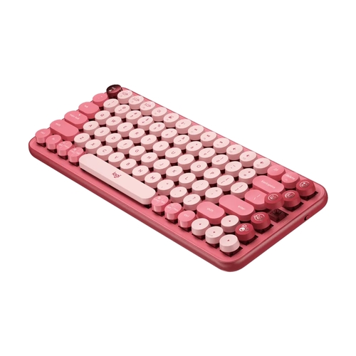 מקלדת מכאנית אלחוטית אודם, ורוד | LOGITECH POP Keys