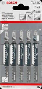 להב משור אנכי T144D לעץ - מארז 5 יחידות BOSCH
