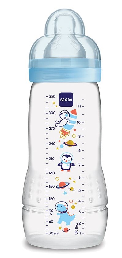 בקבוק מאמ עם פטמה שלב 3 | 330 מ׳׳ל MAM תכלת