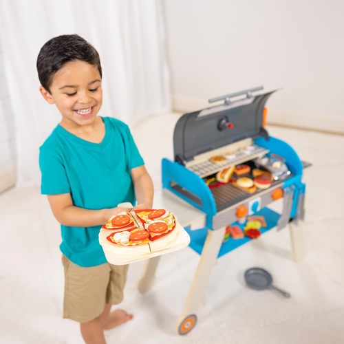 סט ברביקיו ותנור פיצה מעץ מבית Melissa and Doug