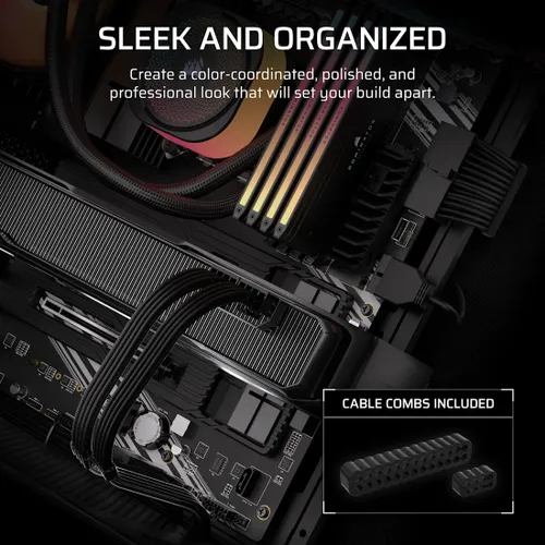 ערכת כבלים פרימיום | PSU Type‑5 Pro Kit בצבע שחור מבית CORSAIR