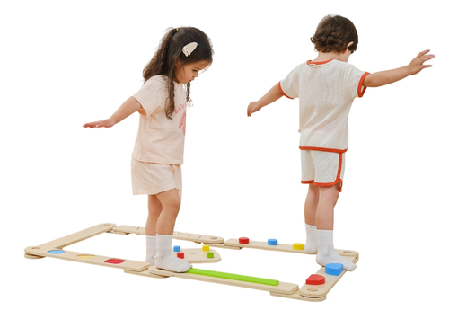 משחק שיווי משקל ופעילות סנסורית מודולארי 7 חלקים מעץ 1