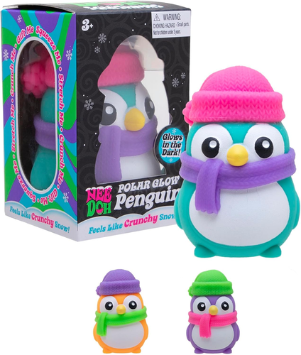 פינגווין Polar Glow לחיצה תחושתי זוהר בחושך (מגוון דגמים)