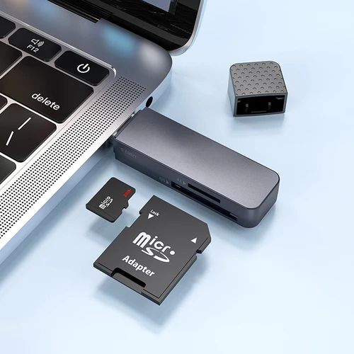 קורא כרטיסי זיכרון בחיור USB3.0 מבית HOCO דגם HB45 