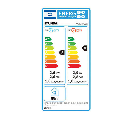 מזגן נייד ביתי לחימום ולקירור כולל שלט Hyundai HAAC-P10S יונדאי