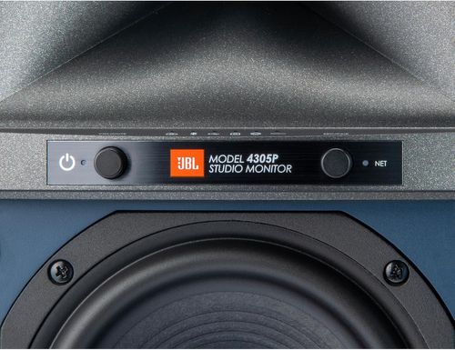 זוג רמקולים מוניטורים אולפניים מבית JBL דגם 4305P צבע שחור בלבד